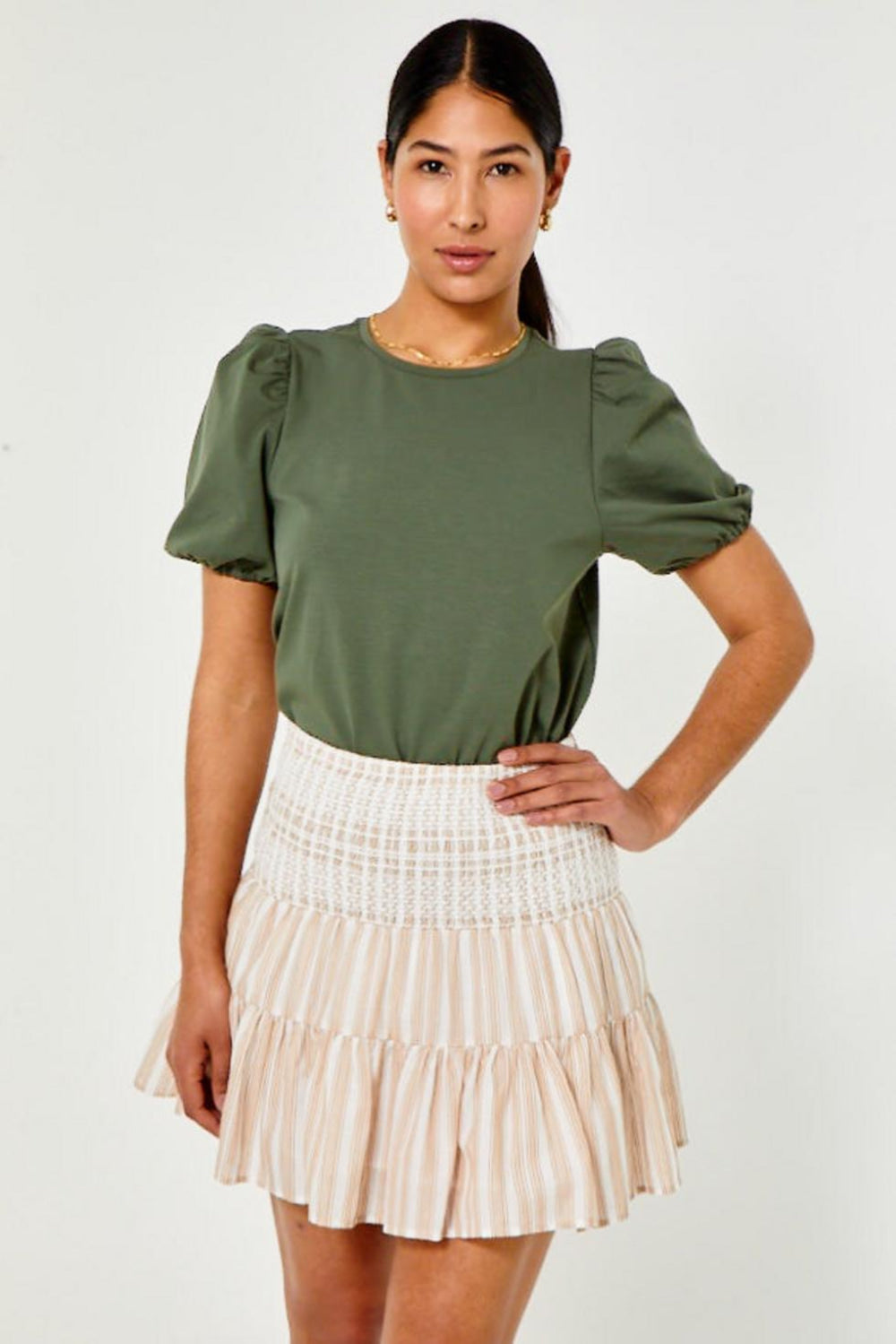 Noemie Top - Thyme - Blouse
