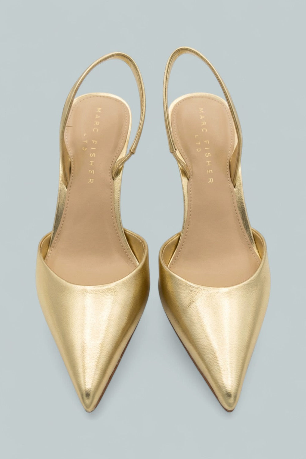Noland Pointed Pumps - Gold - 7 - Slingback