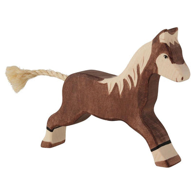 Holztiger Horse, Running, Dark Brown