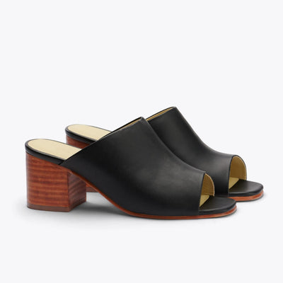 Paloma Open Toe Mule - Black