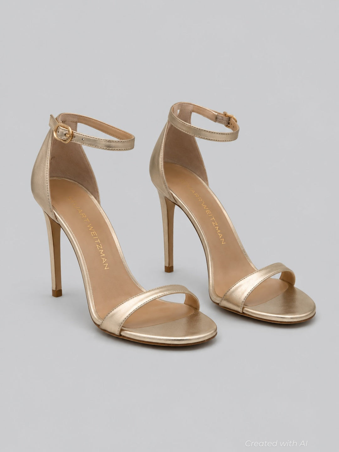 Nudist II 75 Sandals - Light Gold - 8.5 - Heels