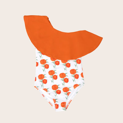 One Shoulder Ruffle - Naples Floral