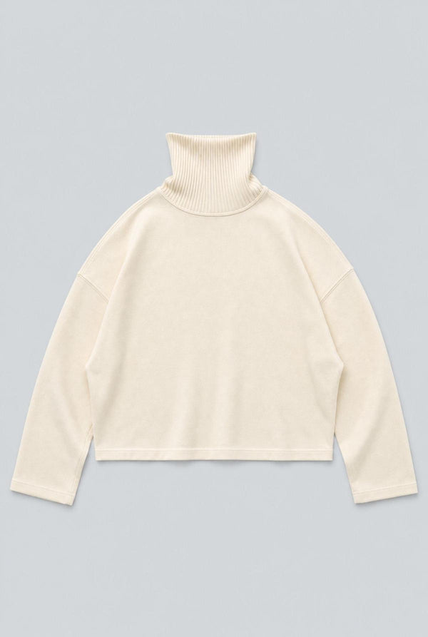 Turtleneck Sweatshirt - Ivory
