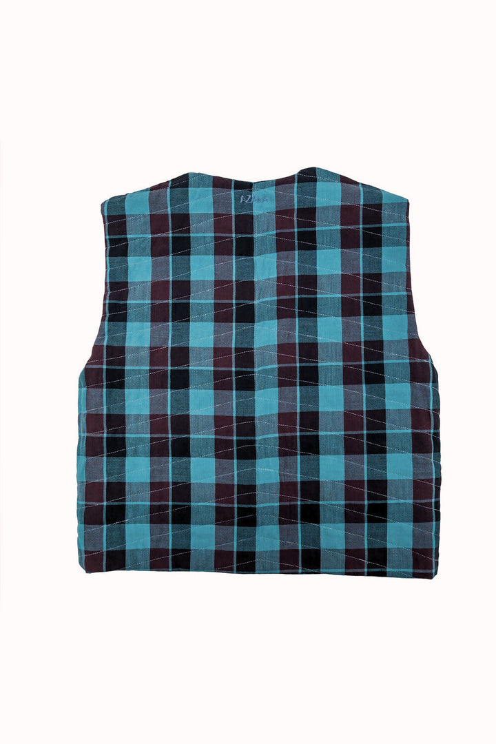 Reversible Quilted Kids Vest - Emerald