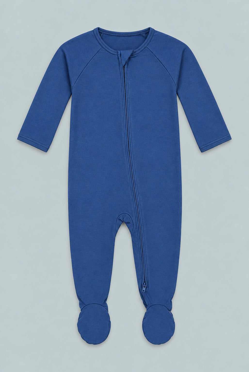 Zipper Footie - Blue Titan