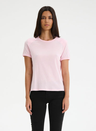 Franny Shoulder Pad T-Shirt - Candy Pink