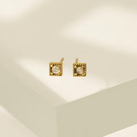 Eclipse Stud Earrings - Labradorite