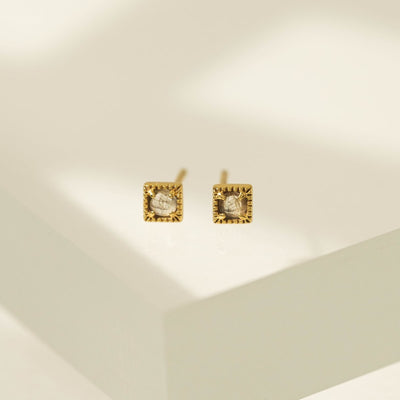 Eclipse Stud Earrings - Labradorite