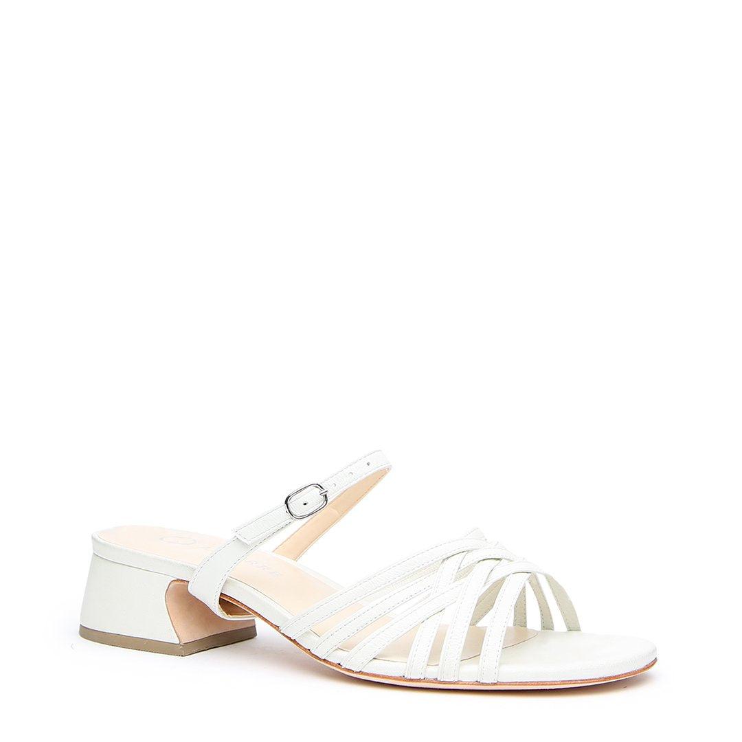 White Bell Sandal + Twiggy Strap - White