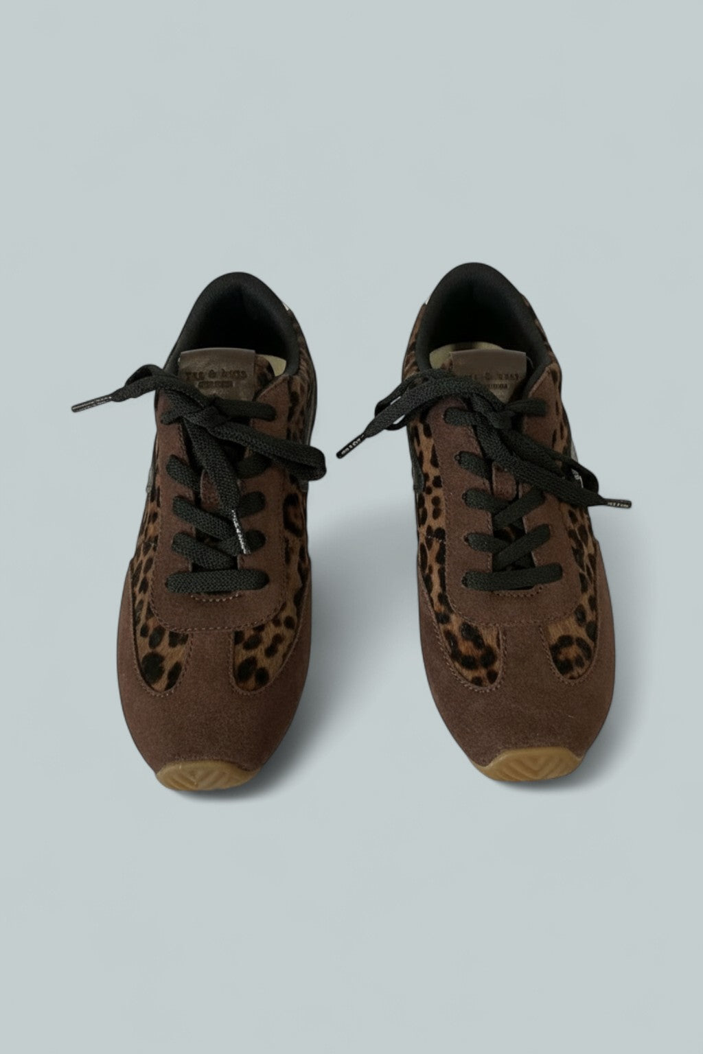 Women's Retro Running Sneakers - Leopard Mocha