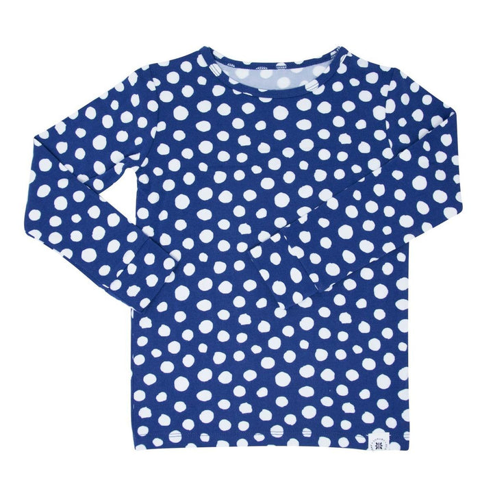 Big Kid Pajama - Navy Dots