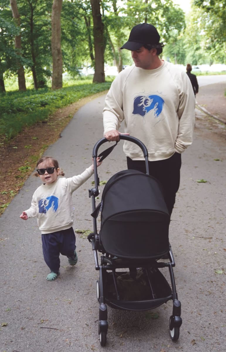 Organic Pima Cotton Sweatshirt - Blue Doves