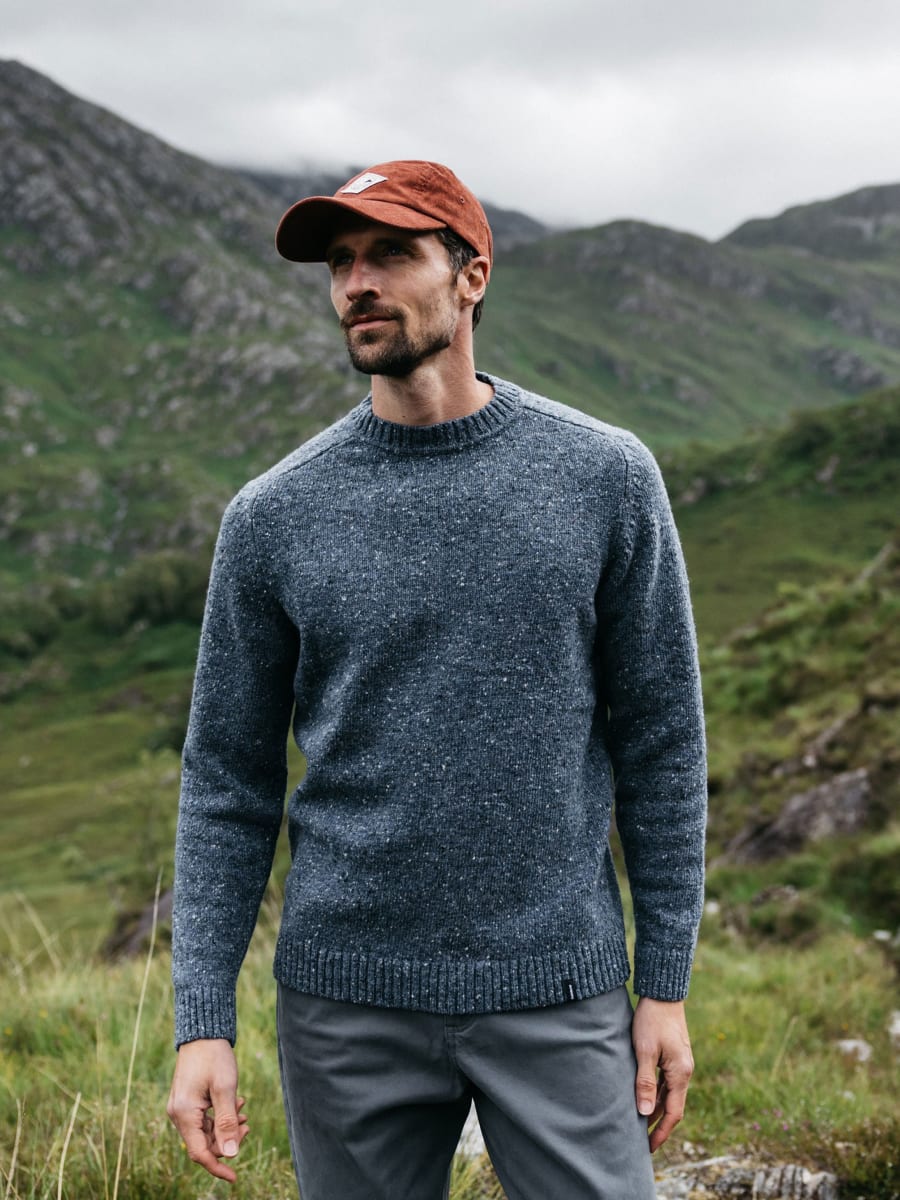 Men's Furlong Crew Jumper - Indigo Blue