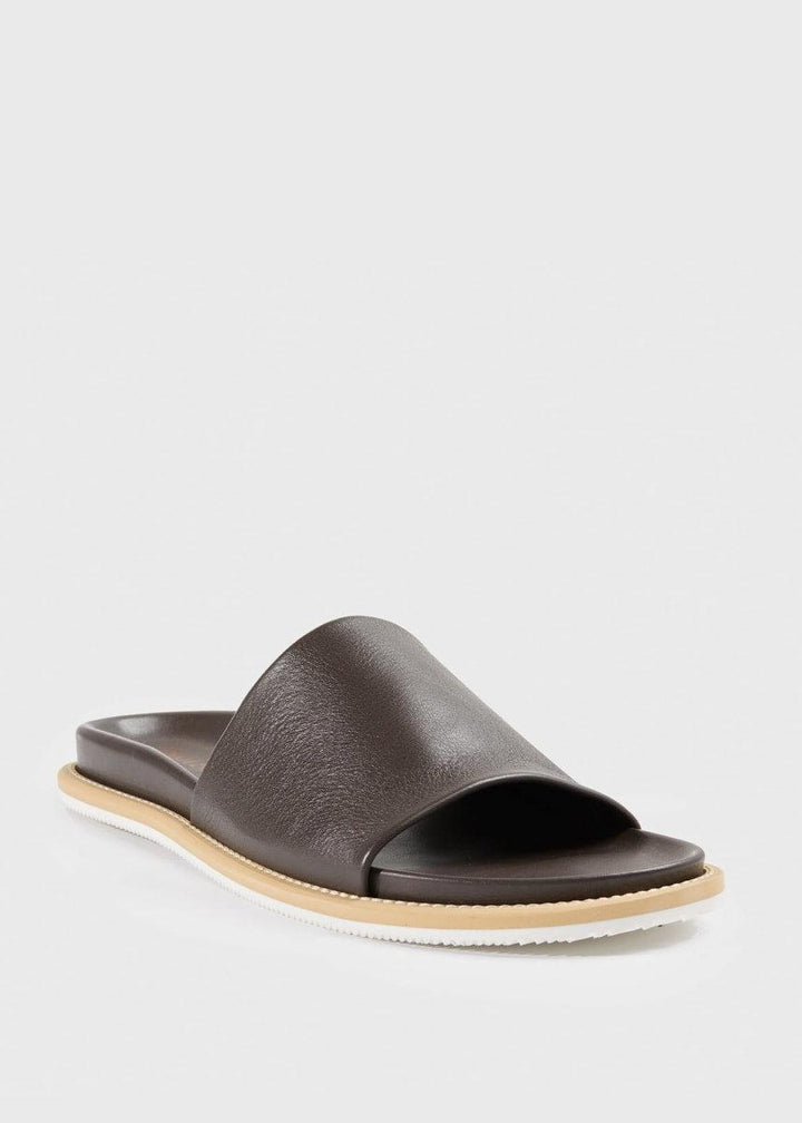 Palma Leather Slide - Dark Brown