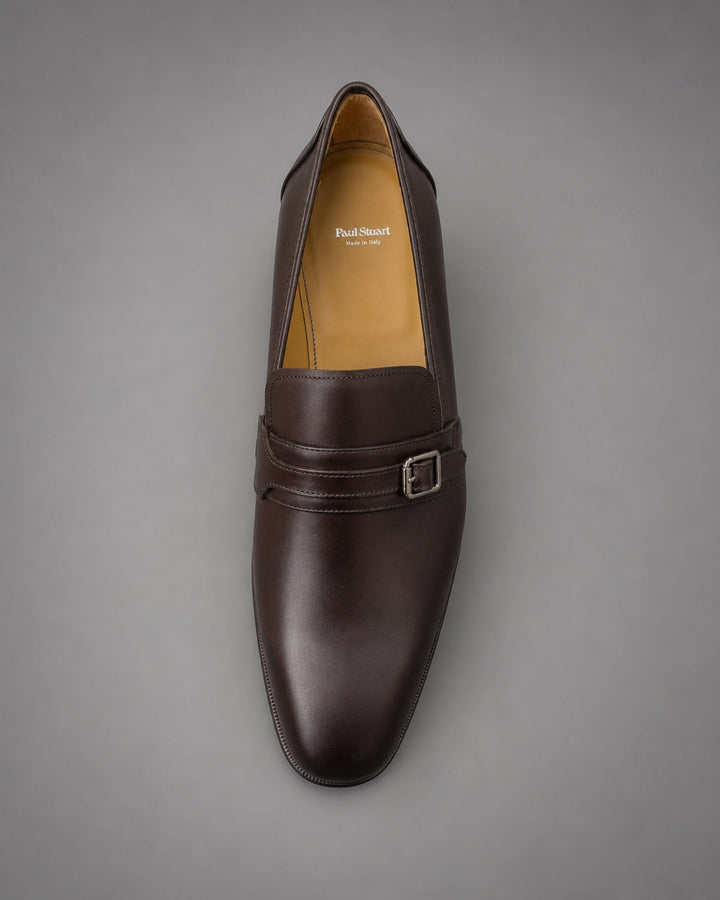 Burton Single Monk Strap Loafers - Dark Brown