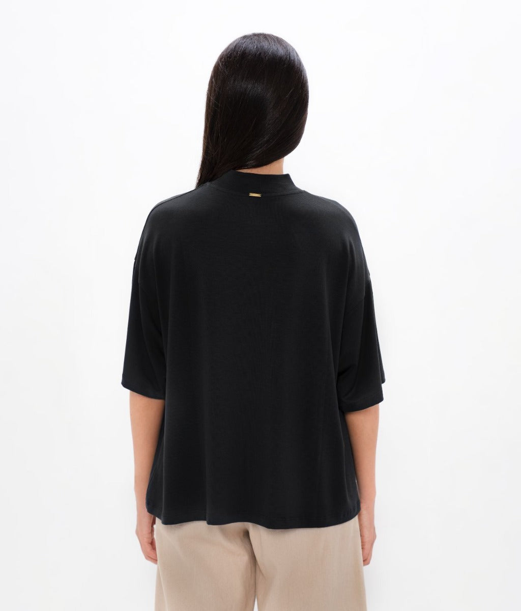 Beirut Boxy Tee - Black Sand