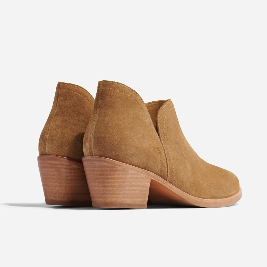 Mia Everyday Ankle Bootie - Taupe Suede