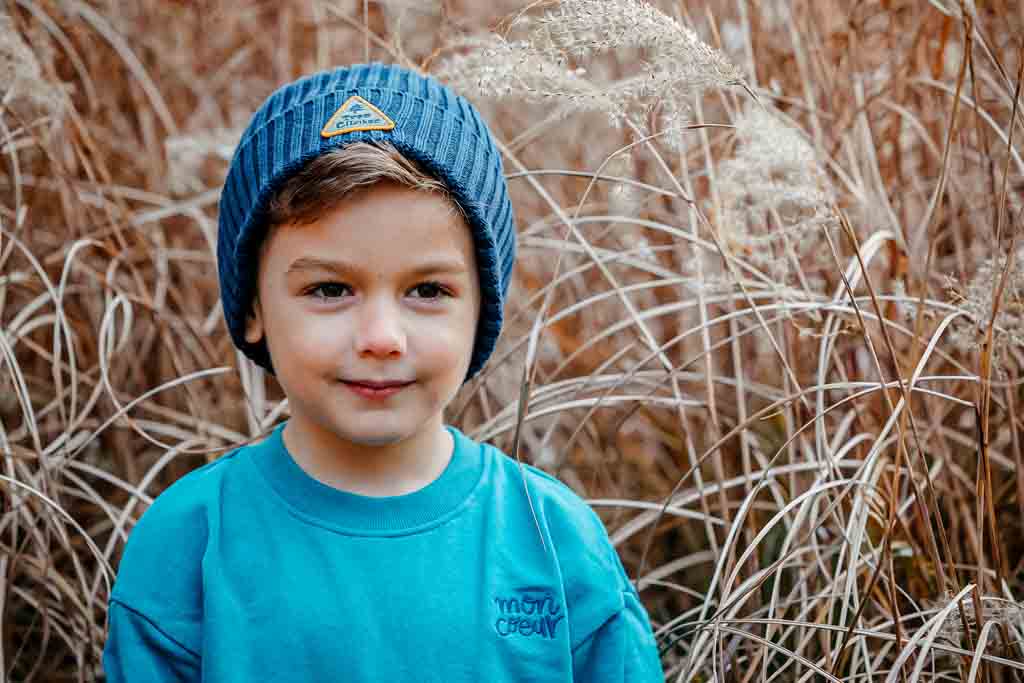 Kids Tree Climber Beanie Hat - Navy