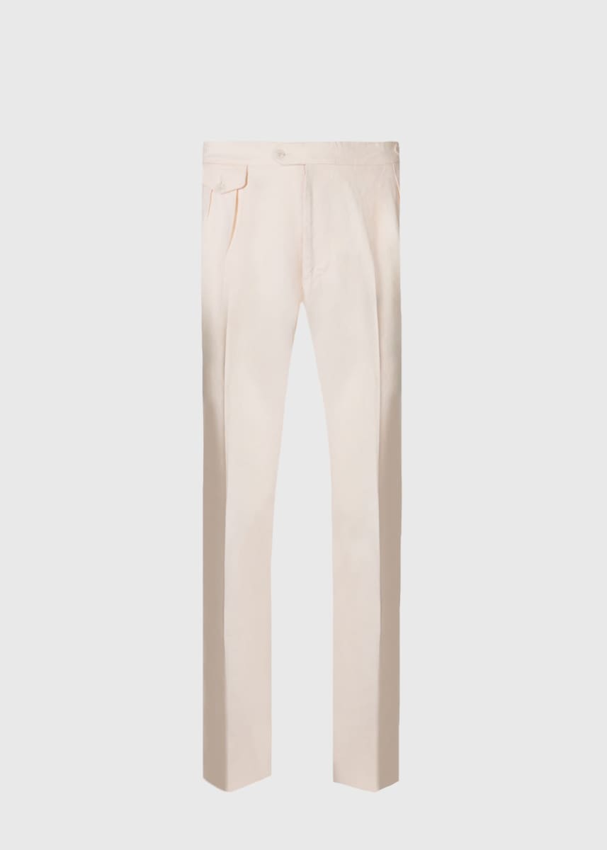 Linen Washed Pleated Front Trouser - Sand