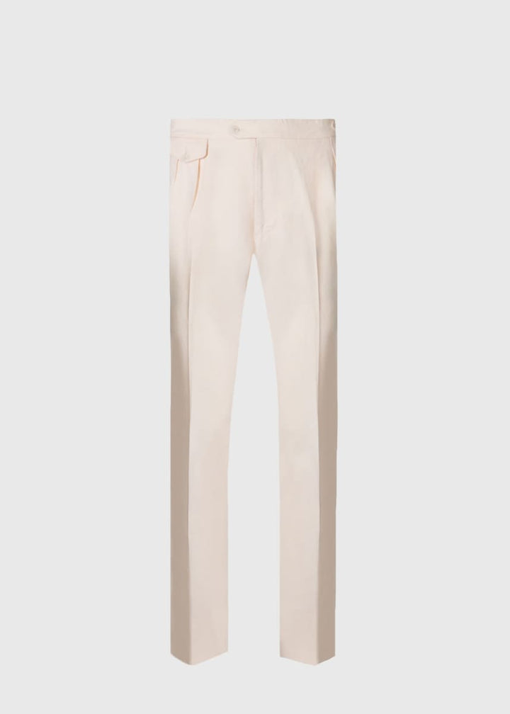 Linen Washed Pleated Front Trouser - Sand