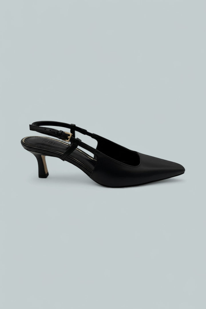 Women's Winnie Leather Slingback Pumps - Black