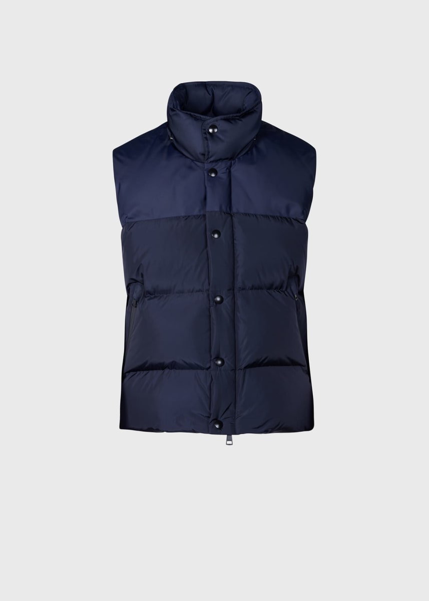 Hooded Puffer Vest - Navy