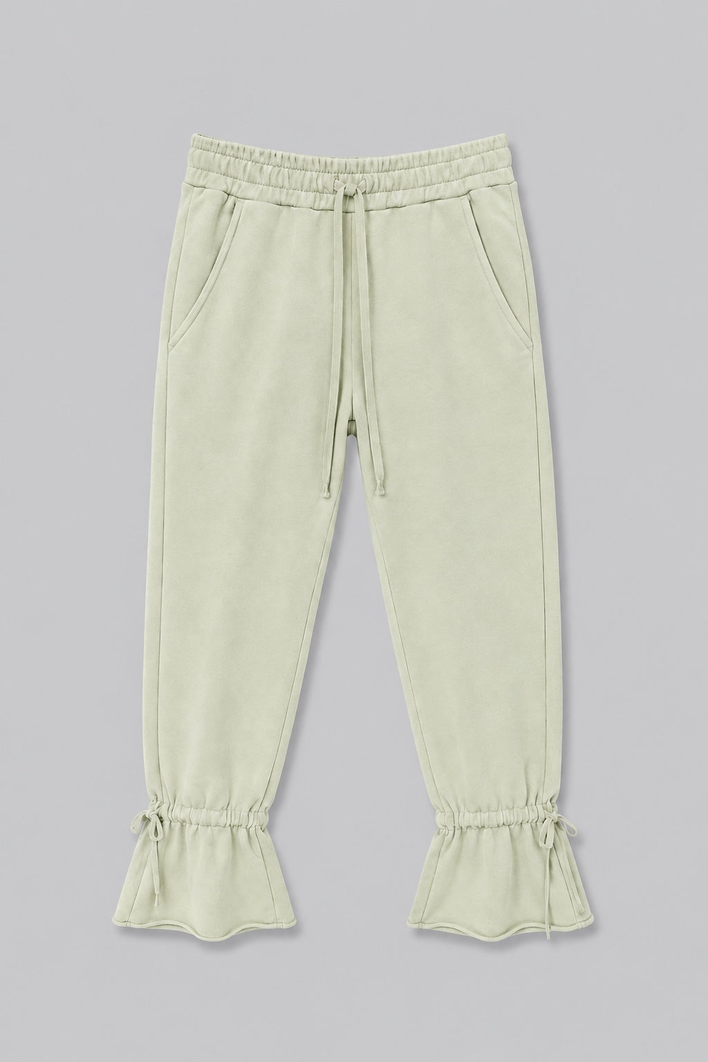 Tie Ankle Sweatpants - Green