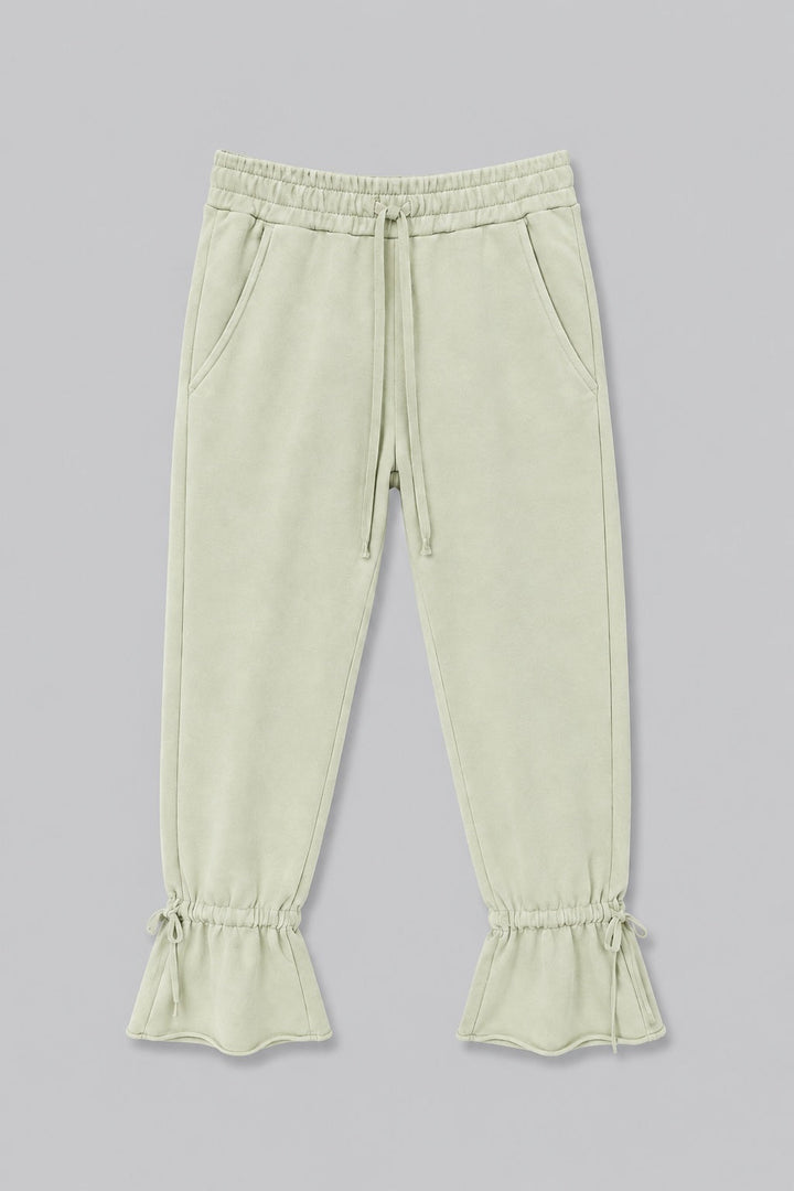 Tie Ankle Sweatpants - Green