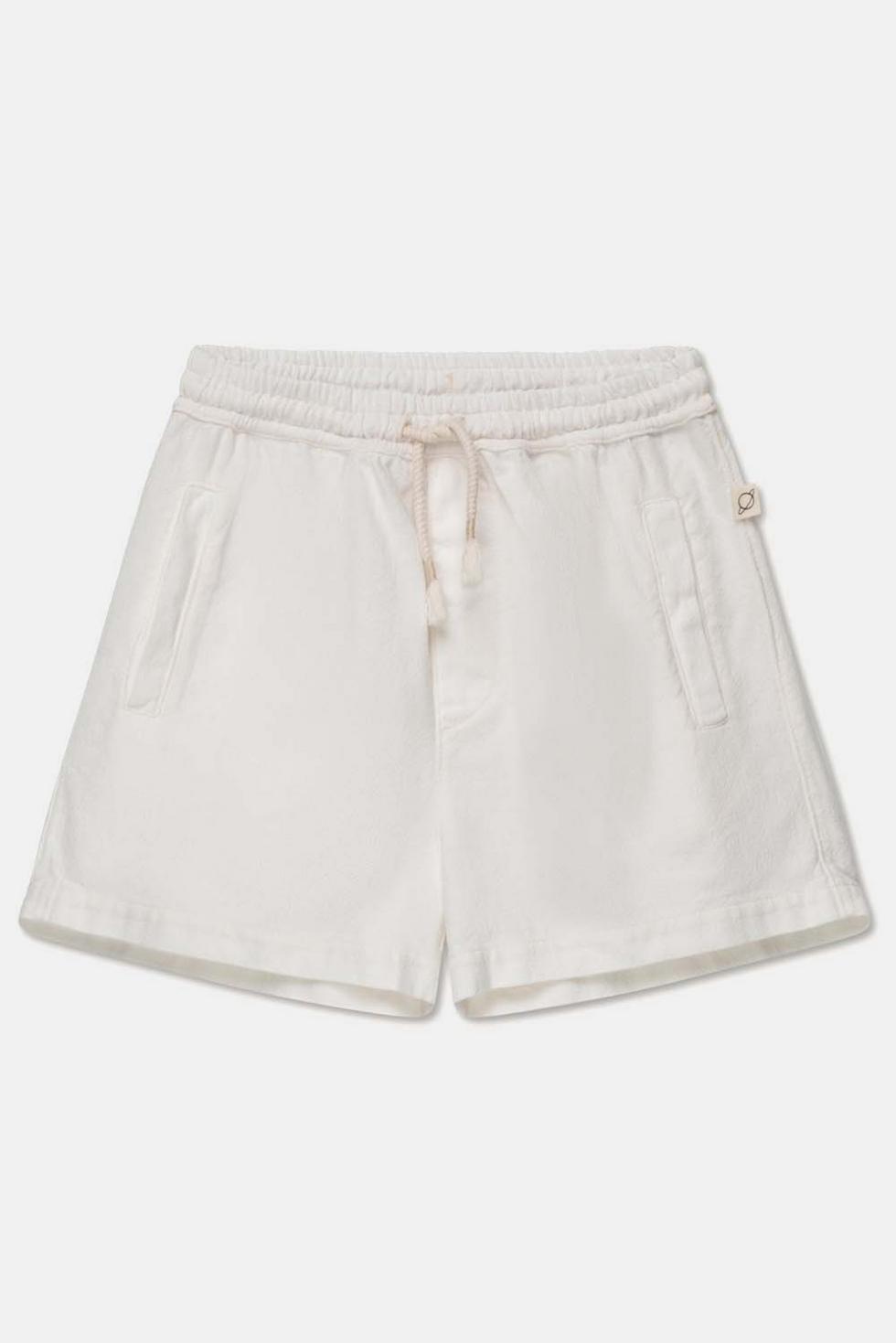 Rustic cotton bermuda shorts - Ivory