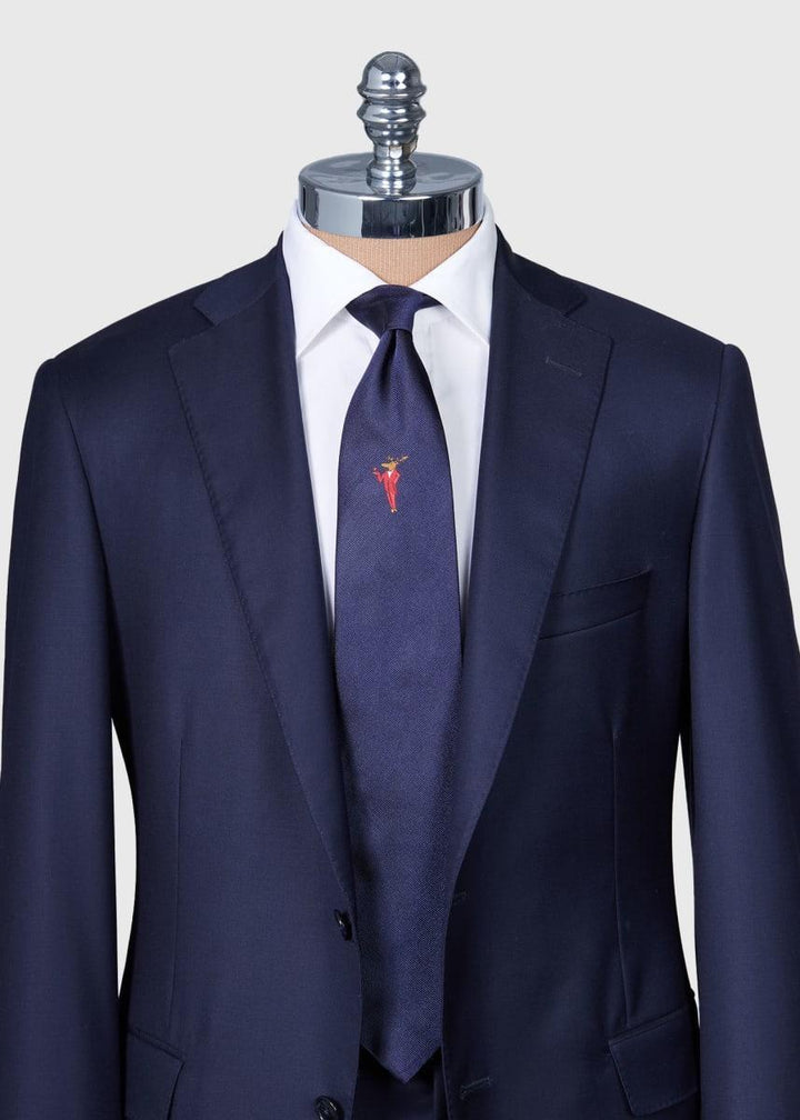 Holiday Dasher Reindeer Tie - Navy
