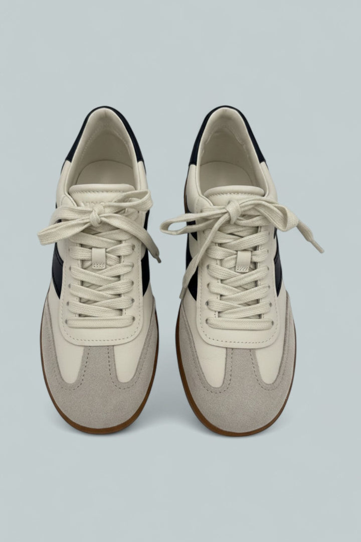 Oasis Leather and Suede Sneaker - Milk/Night Blue - 7 - Sneaker
