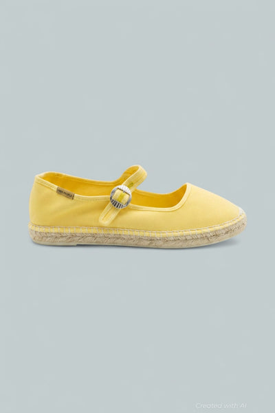 Oasis Mary Jane Espadrilles - Sunkissed Yellow - 8 - Flats