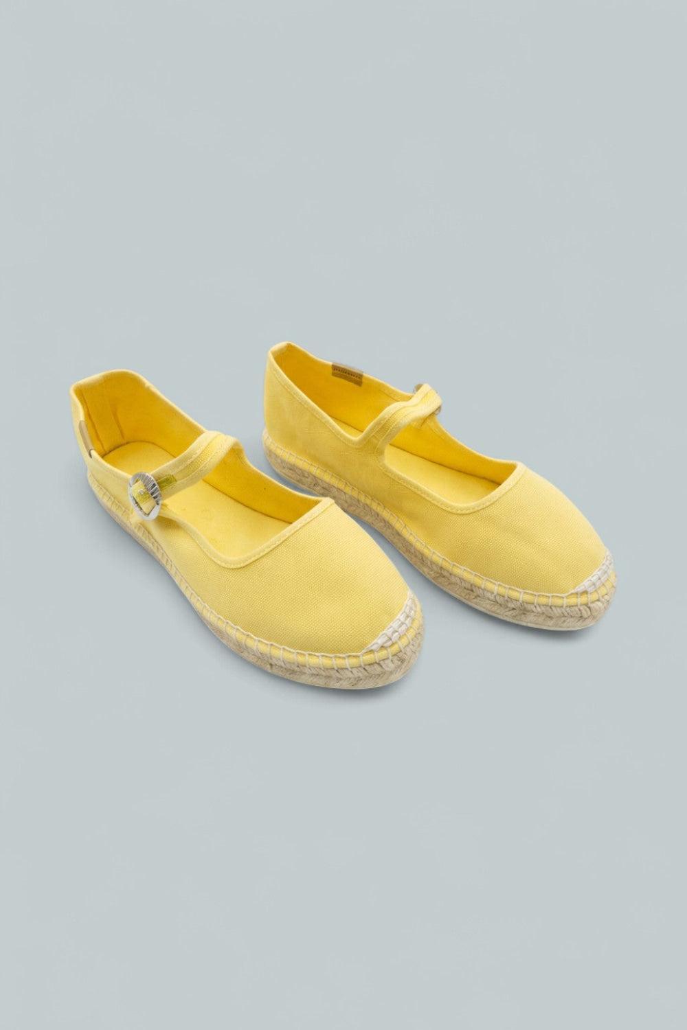 Oasis Mary Jane Espadrilles - Sunkissed Yellow - 8 - Flats