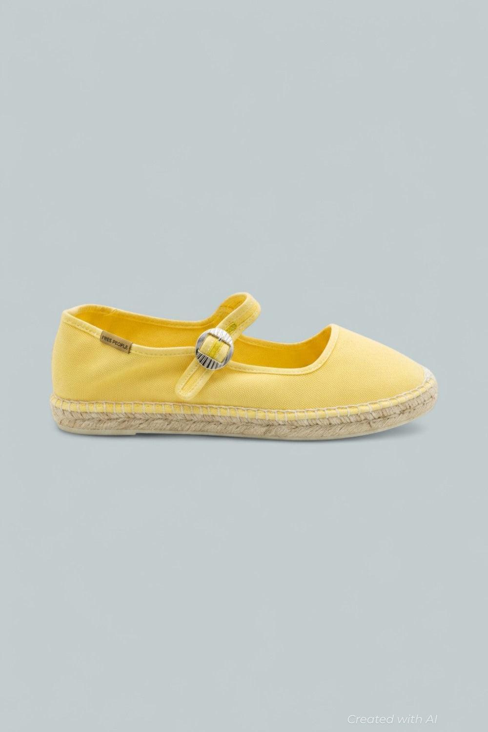 Oasis Mary Jane Espadrilles - Sunkissed Yellow - 8 - Flats