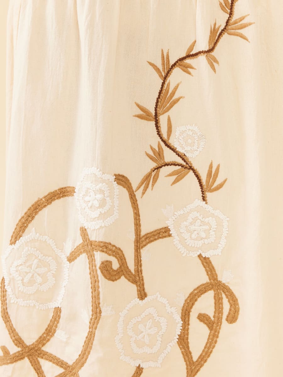 Sophia Dress - Khaki Garden