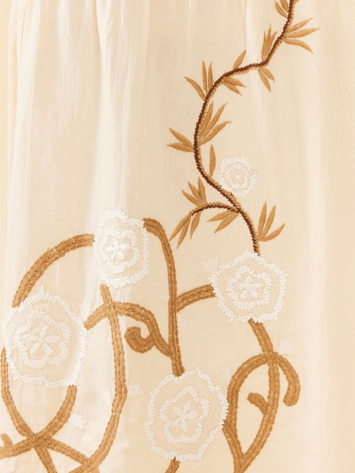 Sophia Dress - Khaki Garden