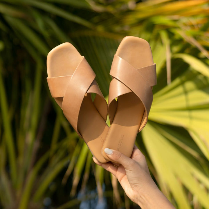 Catalina Slide Sandal - Almond