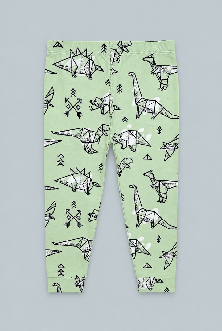 Big Kid Pajama S/S - Origami Dino