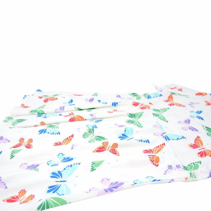 Swirly Girl Short Sleeve Dress - Rainbow Butterflies