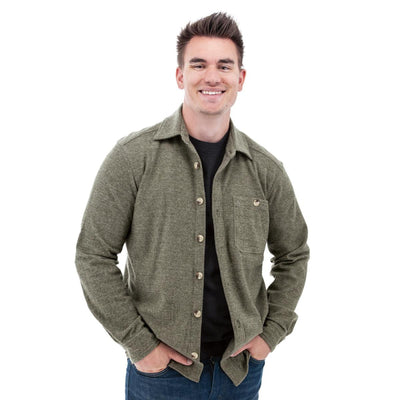 Oliver Fleece Overshirt - Olive - Overshirt