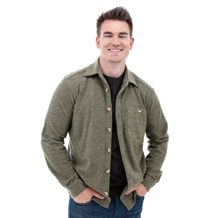 Oliver Fleece Overshirt - Olive - Overshirt