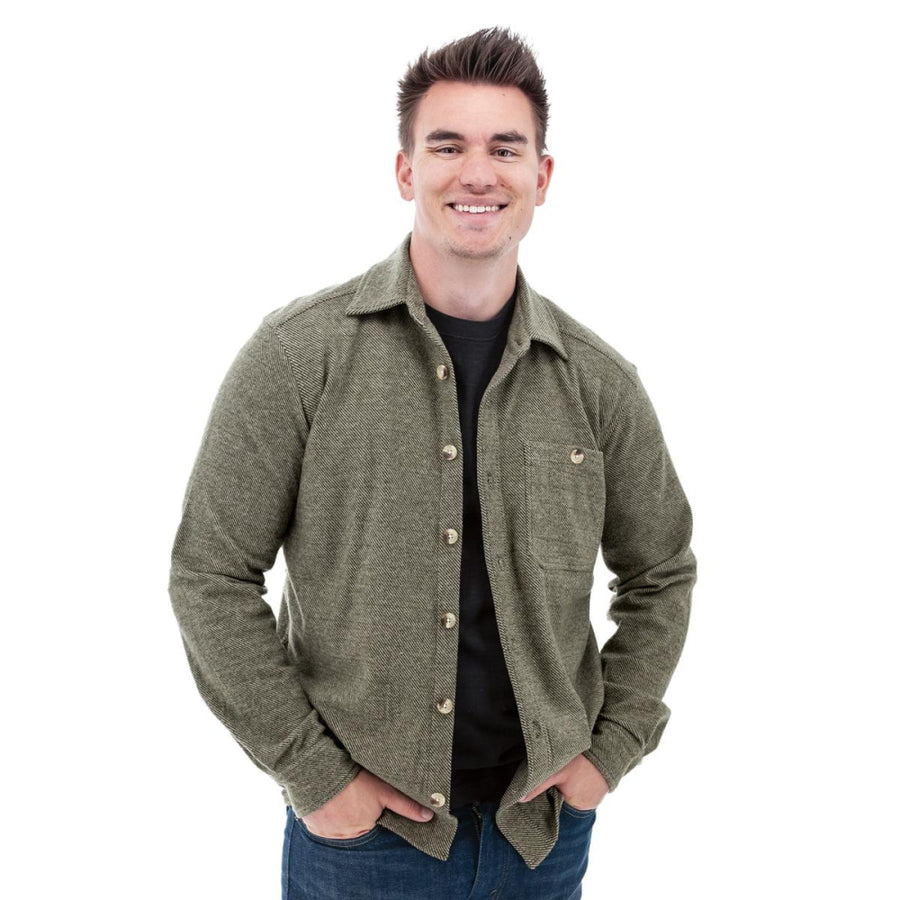 Oliver Fleece Overshirt - Olive - Overshirt