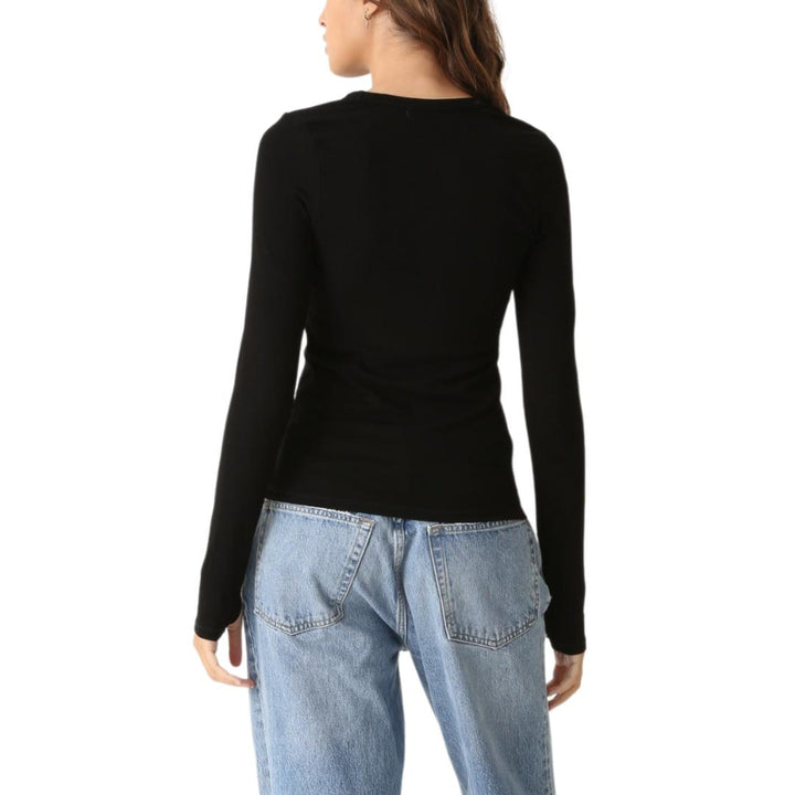 Olivia Rib Top - Black - XS - Shirt