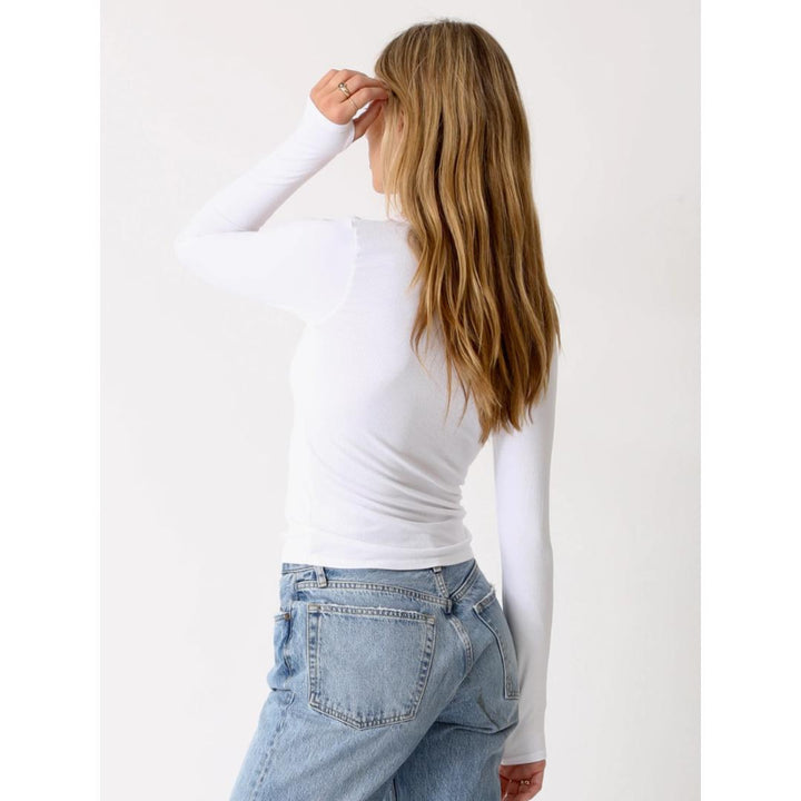 Olivia Rib Top - White - XL - T-shirt