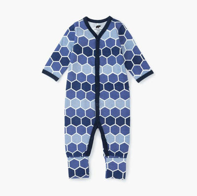On the Go One-Piece - Blue Mosaic Tiles - Onesie