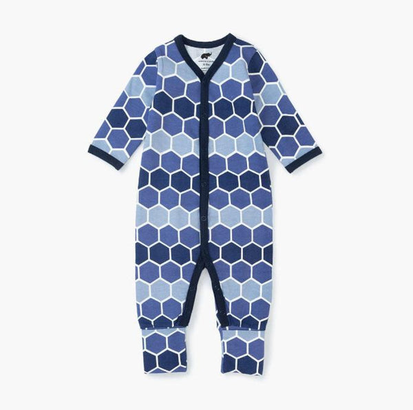 On the Go One-Piece - Blue Mosaic Tiles - Onesie