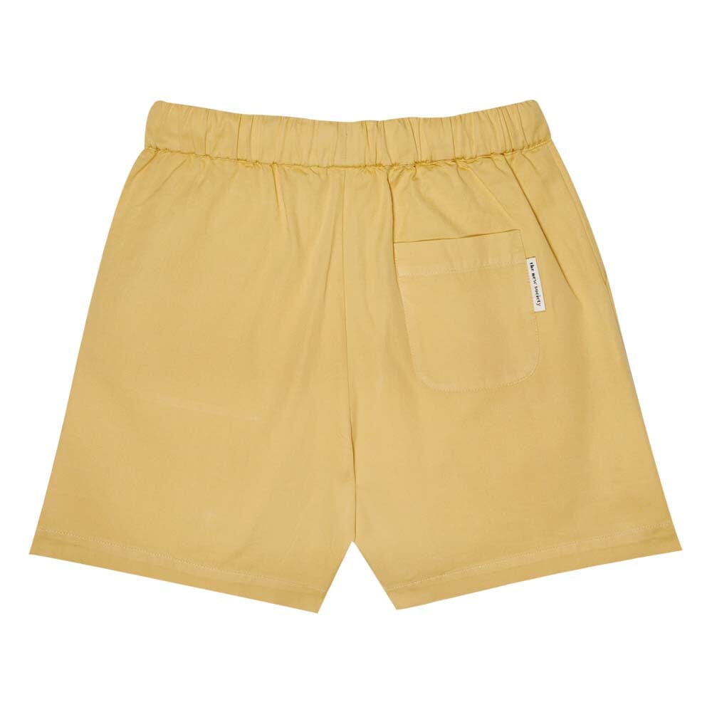 Hibiscus Solid Bermuda Short - Moustard Shorts The New Society 