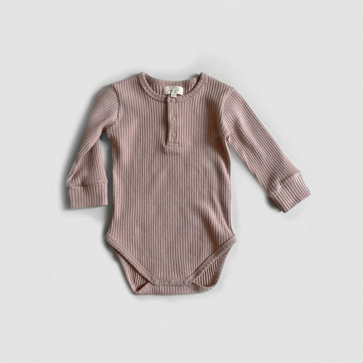 The Ribbed Onesie - Antique Rose Bodysuits + Onesies The Simple Folk 