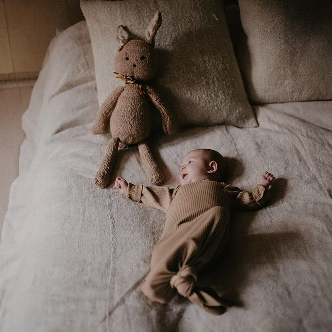 The Ribbed Sleep Gown - Clay Bodysuits + Onesies The Simple Folk 