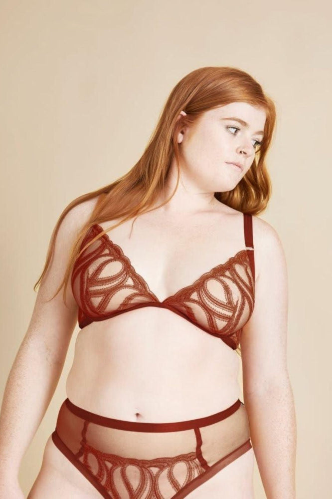 Open-Hearted Plunge Bra - Sienna - Bra